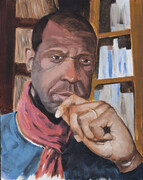 Clive Myrie, Journalist  10 x 13''  oil on canvas board