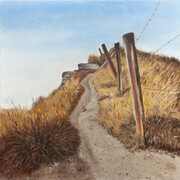 Fence Line  24"x 24"  (oil)