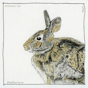 Hopped Up  5x5''  (Ink and water soluble pencils)  Sold