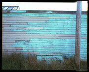 Pink and Blue Wall, Lougheed, Alberta 1983