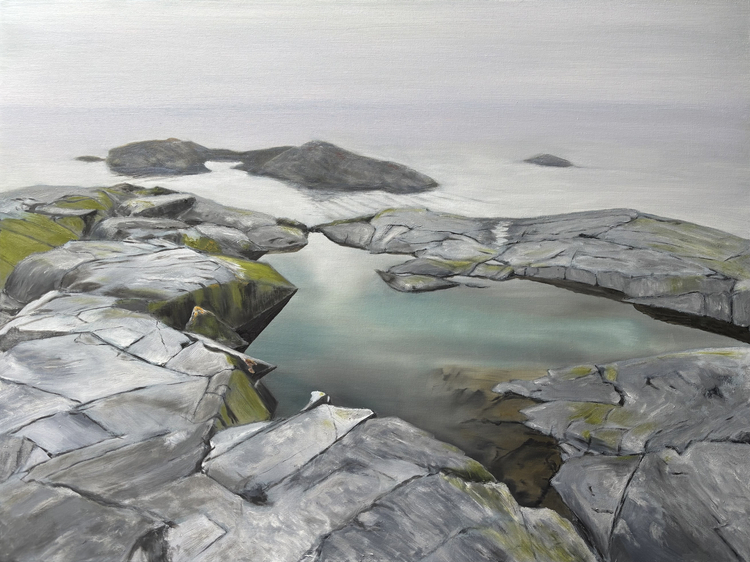 Tidal Pool, Numas Islands   Oil on canvas  36 x 48''